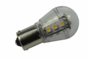 BA15S LED-Miniglobe 140 Lm. 12V AC/DC warmweiss 1,6W dimmbar DC-kompatibel 