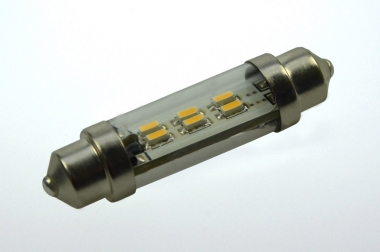 S8x42 LED-Soffitte 50 Lm. 12V AC/DC kaltweiss 0,8W dimmbar DC-kompatibel 