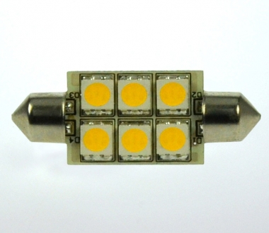 S8x37 LED-Soffitte 107 Lm. 12V AC/DC kaltweiss 1W dimmbar DC-kompatibel 