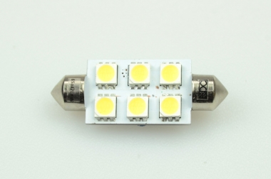 S8x42 LED-Soffitte 110 Lm. 12V AC/DC kaltweiss 1W dimmbar DC-kompatibel 