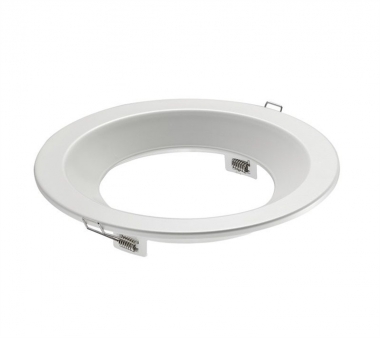 Einbauring, 8 Zoll für Downlights, weiß mit Halteklammern 