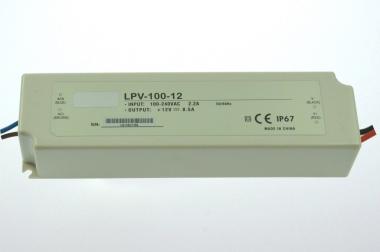 12V LED-Netzteil 100W DC IP67 