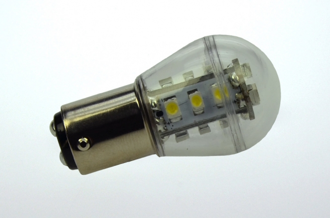 BA15D LED-Miniglobe 150 Lm. 12V AC/DC kaltweiss 1,6W dimmbar DC-kompatibel 