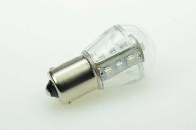 BA15S LED-Miniglobe 51 Lm. 12V AC/DC Grün 0,9W Signallampe DC-kompatibel 