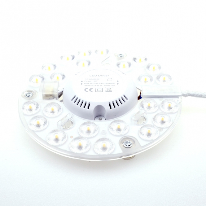 LED-Einbaumodul 1100 Lumen 230V AC warmweiss 12W Magnethalterung DC-kompatibel 