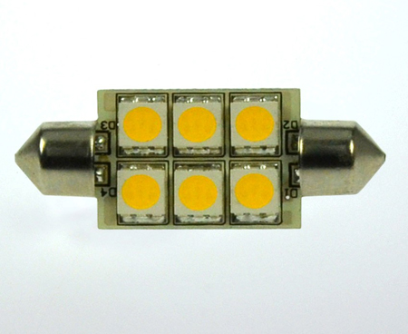 S8x42 LED-Soffitte 100 Lm. 12V AC/DC warmweiss 1W dimmbar DC-kompatibel 
