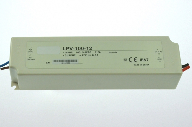 12V LED-Netzteil 100W DC IP67 