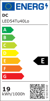 E40 LED-Tubular 2470 Lm. 230V AC/DC warmweiss 19 W IP64, 4KV DC-kompatibel 